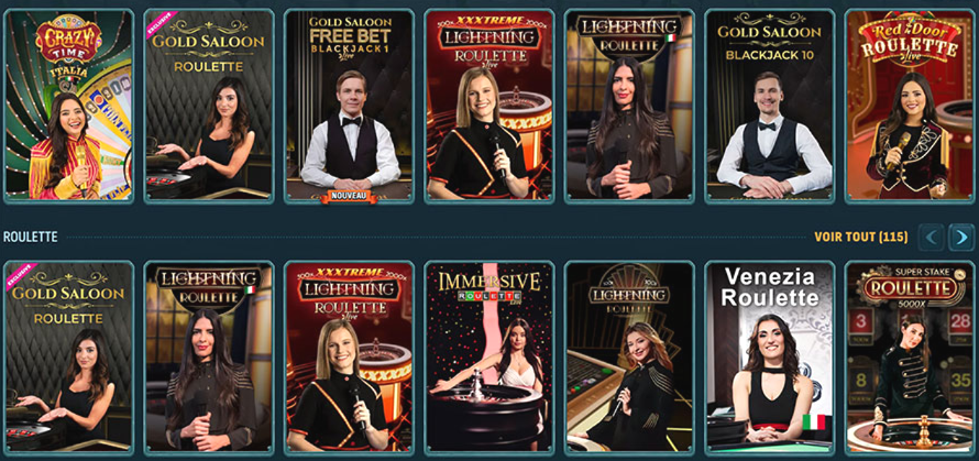 Live Casino Tisch mit professionellem Dealer bei Sonnenspiele Casino